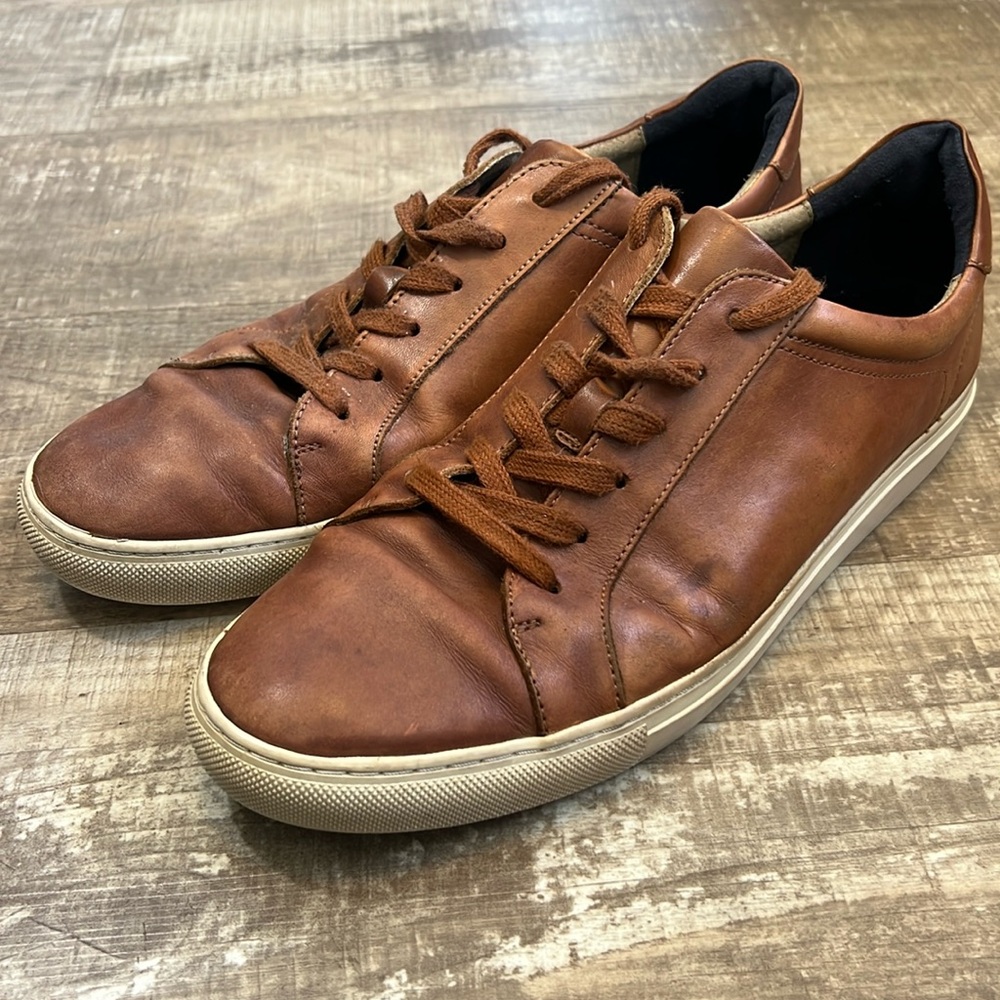 Banana Republic Men's Nicklas Leather Sneakers | Size 10.5 | Cognac